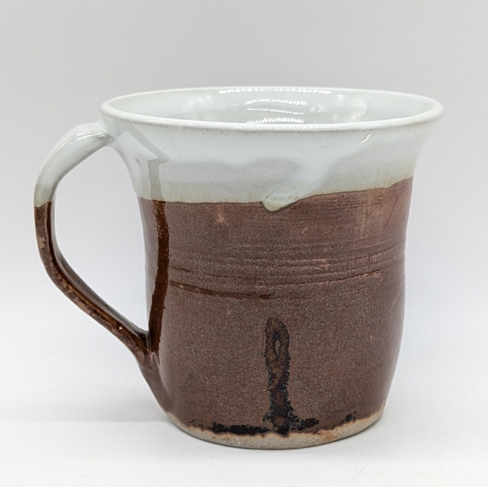 Handmade Hand Thrown Grey Brown Ceramic Coffee Mug